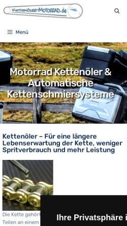 Vorschau der mobilen Webseite kettenoeler-motorrad.de, Motorrad Kettenöler