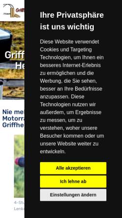Vorschau der mobilen Webseite griffheizung-motorrad.de, Griffheizung für Motorräder
