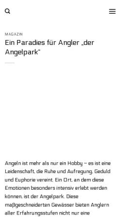 Vorschau der mobilen Webseite angelpark-magdeburg.de, Angelpark Magdeburg