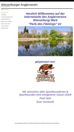 Vorschau der mobilen Webseite www.wiesenburger-anglerverein.de, Perle des Flämings e.V.