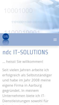 Vorschau der mobilen Webseite www.ndc-it.ch, Software Solutions Switzerland