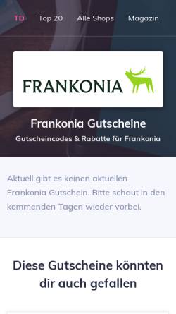 Vorschau der mobilen Webseite www.tagesdeal.de, Jagdverein Frankonia e.V.