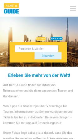 Vorschau der mobilen Webseite www.rent-a-guide.de, Rent-a-guide GmbH