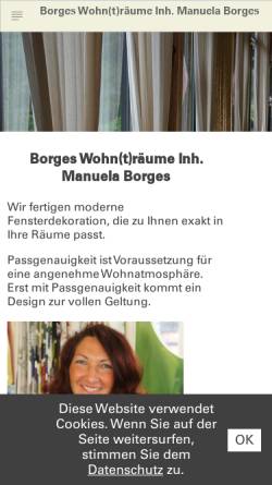 Vorschau der mobilen Webseite www.stolper-hameln.de, Manuela Gülke - Stolper