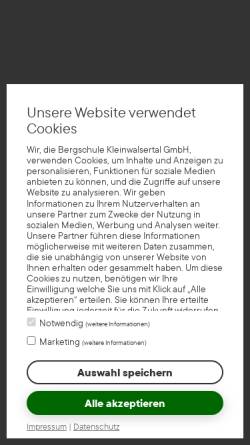 Vorschau der mobilen Webseite bergschule.at, Bergschule Kleinwalsertal