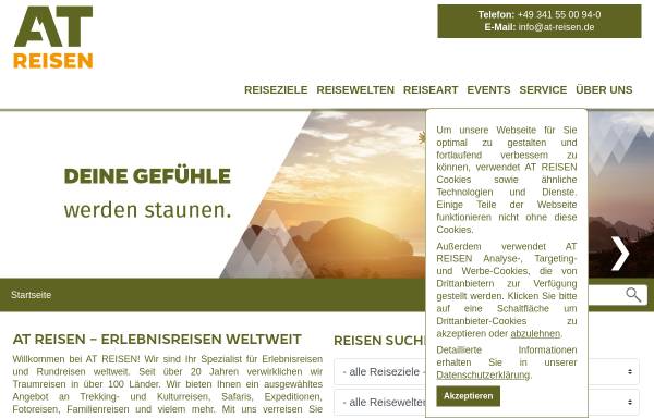Vorschau von www.at-reisen.de, AT REISEN Erlebnisse weltweit