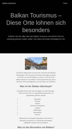 Vorschau der mobilen Webseite www.balkan-adventure.de, Balkan-Adventure