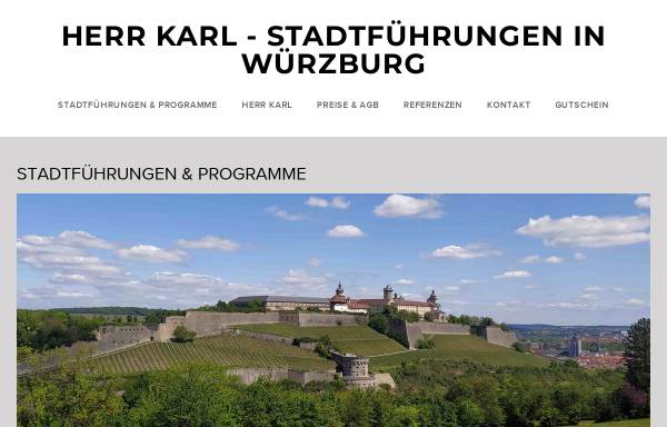 Vorschau von www.herrkarl.net, Herr Karl - Stadt- und Reiseführungen in Würzburg und Franken