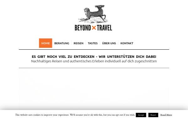 Vorschau von www.beyondtravel.ch, Beyond Travel GmbH - Studienreisen und Reiseberatung