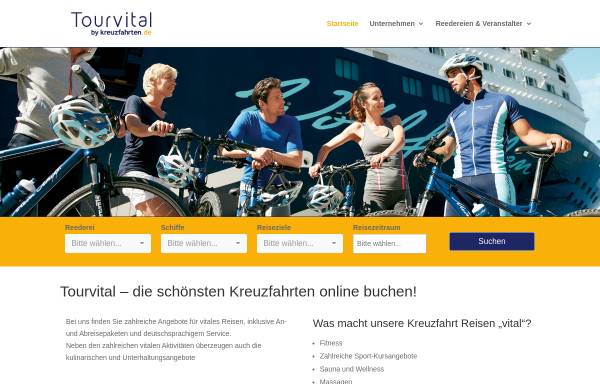 Vorschau von www.tourvital.de, TOUR VITAL ist Spezialist für ärztlich begleitete Rundreisen und Studienreisen weltweit.