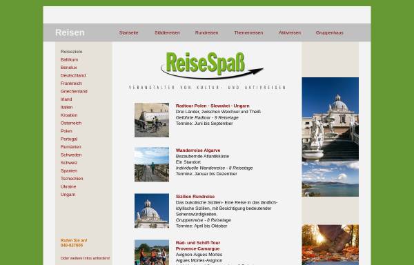 Vorschau von www.reise-spass.de, Kultur- und Aktivreisen