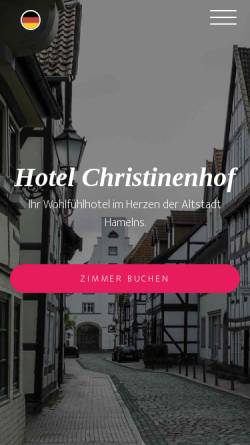 Vorschau der mobilen Webseite christinenhof.de, Hotel Christinenhof