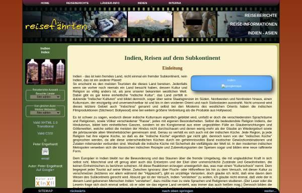 Vorschau von www.xn--reisefhrten-q8a.de, Indien, Reisen auf dem Subkontinent [Peter Engelhardt]