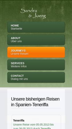Vorschau der mobilen Webseite www.fernweh-unterwegs.de, Reisebericht Wanderurlaub auf Teneriffa [Sandra und Jörg]