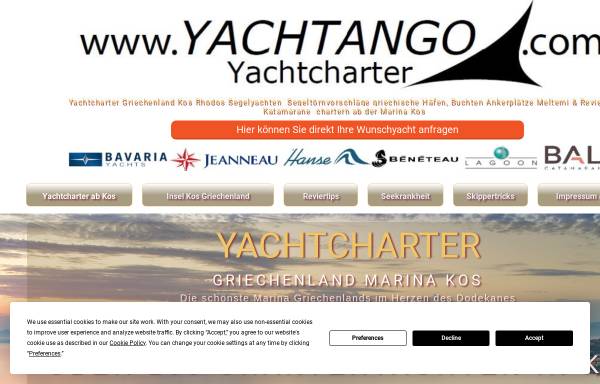 Vorschau von www.yachtango.de, Yachtcharter Club für Mittelmeer Segelyachten
