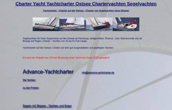 Vorschau von www.advance-yachtcharter.de, Advance Yachtcharter, Thomas Müller