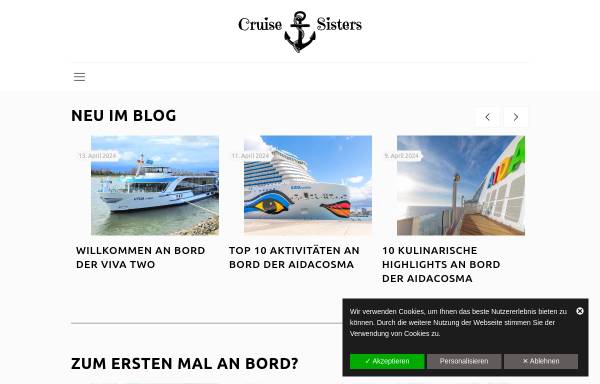 Vorschau von cruise-sisters.de, Cruise Sisters Kreuzfahrtblog