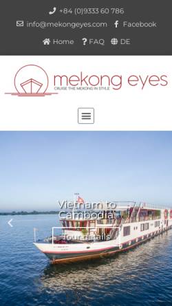 Vorschau der mobilen Webseite mekongeyes.com, Mekong Eyes Cruise