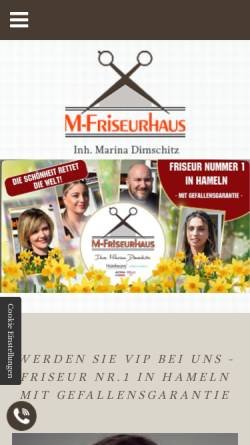 Vorschau der mobilen Webseite www.m-friseurhaus.de, M-Friseurhaus