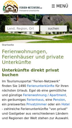 Vorschau der mobilen Webseite www.ferien-netzwerk.de, Ferien-Netzwerk.de [EDV-Service Busch]