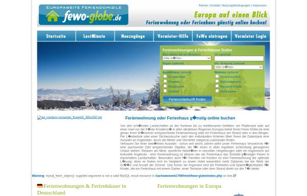 Vorschau von www.fewo-globe.de, FeWo-Globe