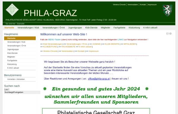 Vorschau von www.phila-graz.at, Philatelistische Gesellschaft Graz