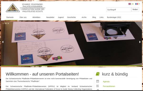 Vorschau von www.pfadfinder-briefmarken.ch, Schweizerischer Pfadfinder Philatelistenverein