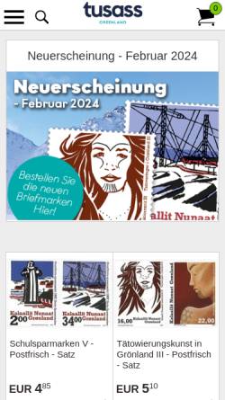 Vorschau der mobilen Webseite www.stamps.gl, Grönland: Greenland collector - deutsche Ausgabe