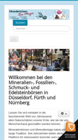 Vorschau der mobilen Webseite mineralienboersen-riamayer.de, Mineralienbörsen Ria Mayer