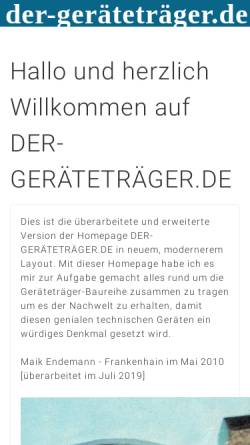 Vorschau der mobilen Webseite www.der-geraetetraeger.de, Der Geräteträger