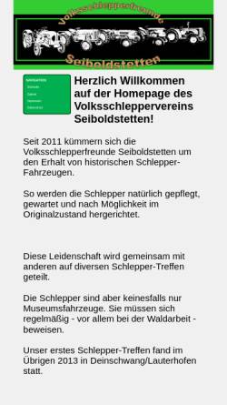 Vorschau der mobilen Webseite www.volksschlepperfreunde-seiboldstetten.de, Volksschlepperfreunde Seiboldstetten