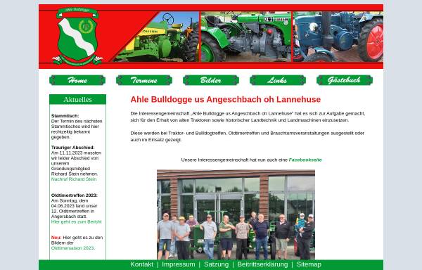 Vorschau von www.ahle-bulldogge.de, Ahle Bulldogge us Angeschbach oh Lannehuse