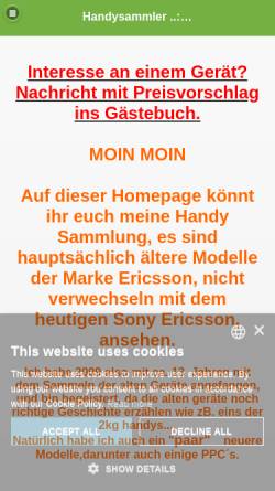 Vorschau der mobilen Webseite handy-sammler.de.tl, HandySammler