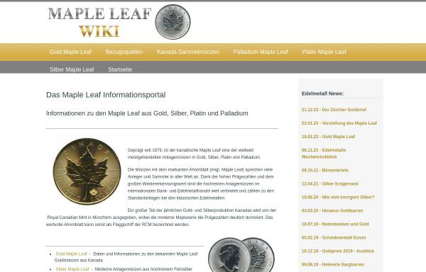 Vorschau von www.maple-leaf-wiki.de, Maple Leaf Wiki