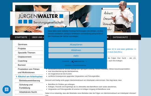Vorschau von www.walter-beratung.de, Jürgen Walter Beratung - Thema Alkohol