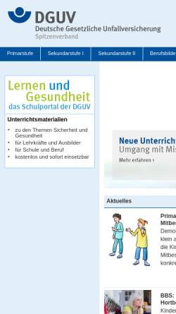 Vorschau der mobilen Webseite www.dguv-lug.de, DGUV Lernen und Gesundheit