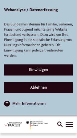 Vorschau der mobilen Webseite www.erfolgsfaktor-familie.de, Netzwerk Erfolgsfaktor Familie