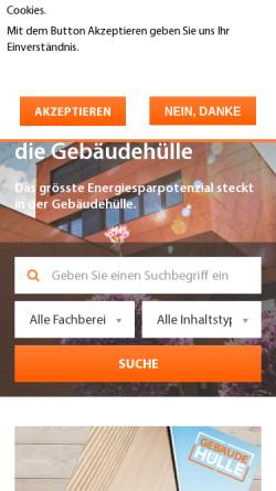 Vorschau der mobilen Webseite gebäudehülle.swiss, Gebäudehülle Schweiz