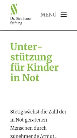 Vorschau der mobilen Webseite dr-steinhauer-stiftung.de, Dr. Steinhauer Stiftung in Mönchengladbach