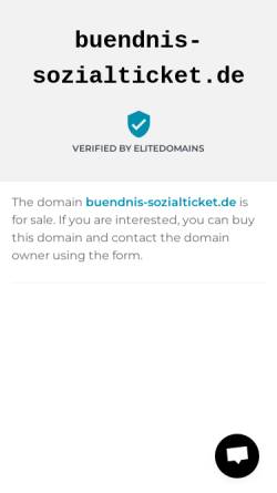 Vorschau der mobilen Webseite buendnis-sozialticket.de, Bündnis Sozialticket Nürnberg