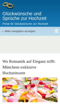 Vorschau der mobilen Webseite www.glueckwunsch-hochzeit-sprueche.de, Hochzeitsgedichte