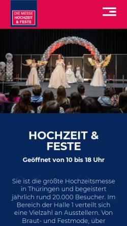 Vorschau der mobilen Webseite www.hochzeit-feste.de, Hochzeit und Feste die Hochzeitsmesse