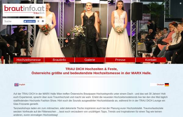 Vorschau von www.hochzeit-brautinfo.at, Wien - Heiraten & Feiern