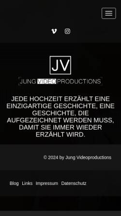 Vorschau der mobilen Webseite www.jung-video.de, JUNG Video-Produktion, Inh. Olga Jung