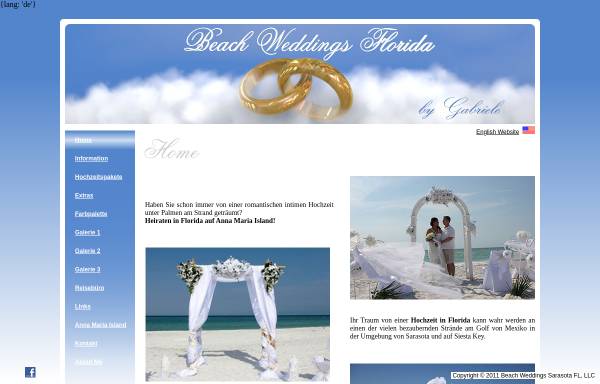 Vorschau von beachweddingsflorida.de, Beach Weddings Florida