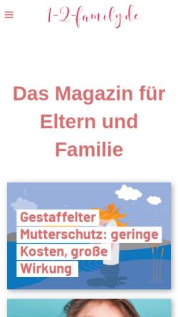Vorschau der mobilen Webseite www.1-2-family.de, 1-2-family