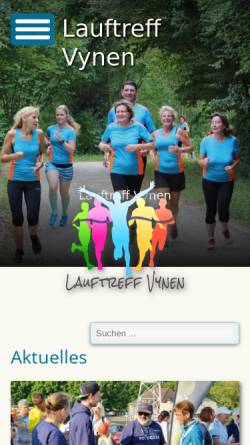 Vorschau der mobilen Webseite www.lauftreff-vynen.de, Lauftreff Vynen