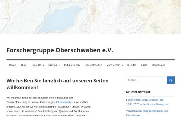 Vorschau von www.forschergruppe-oberschwaben.de, Forschergruppe Oberschwaben