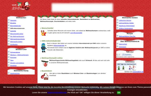 Vorschau von www.weihnachtskind.de, Weihnachtskind.de - Borkenhagen-Webservice Sven Borkenhagen