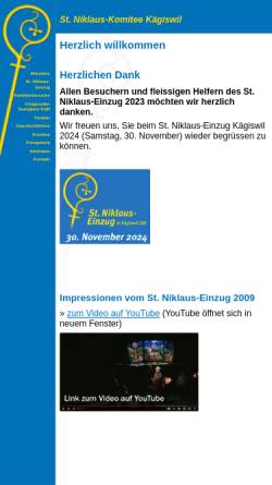 Vorschau der mobilen Webseite www.nikolaus-kaegiswil.ch, St. Niklaus-Einzug - St. Niklaus-Komitee Kägiswil (CH, Kt. Obwalden)